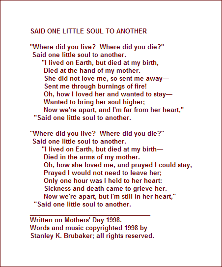 SAID ONE LITTLE SOUL TO ANOTHER

